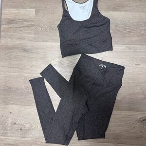 Year of Ours Black Leggings and Top Set